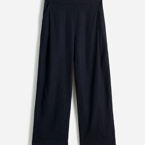 Madewell Linen Pull-On Straight Crop Pants